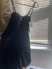 NWT Calvin Klein Women's sweetheart blk Spaghetti Strap Midi Dress Size sm 