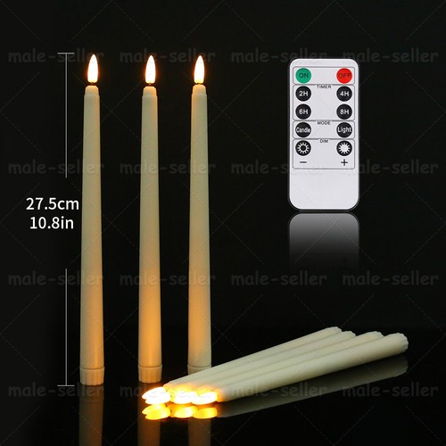 12x Ivory White Flameless Flickering LED Candles light with 10-Key Timer Remote - Picture 21 of 21