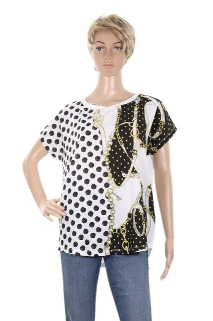 Gaudi maglia con bottoni gioiello nera