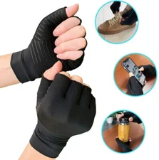 1-Pair  Copper Arthritis Compression Gloves - Joint Pain Relief Hand Support