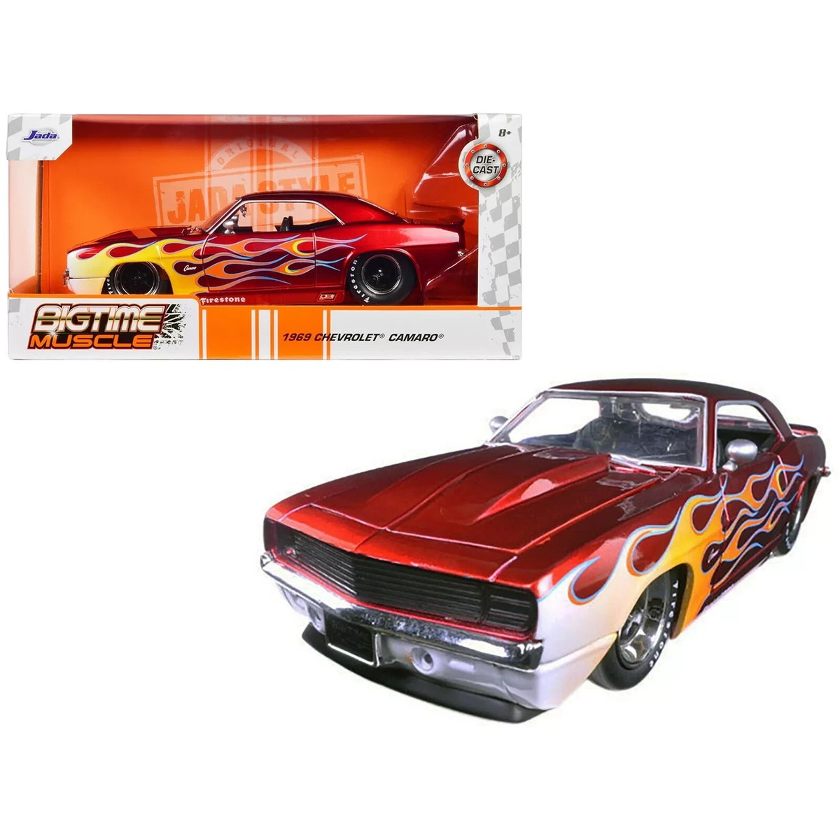 Big Time Muscle Chevrolet 1969 Camaro Red Flames & 1967 Impala SS