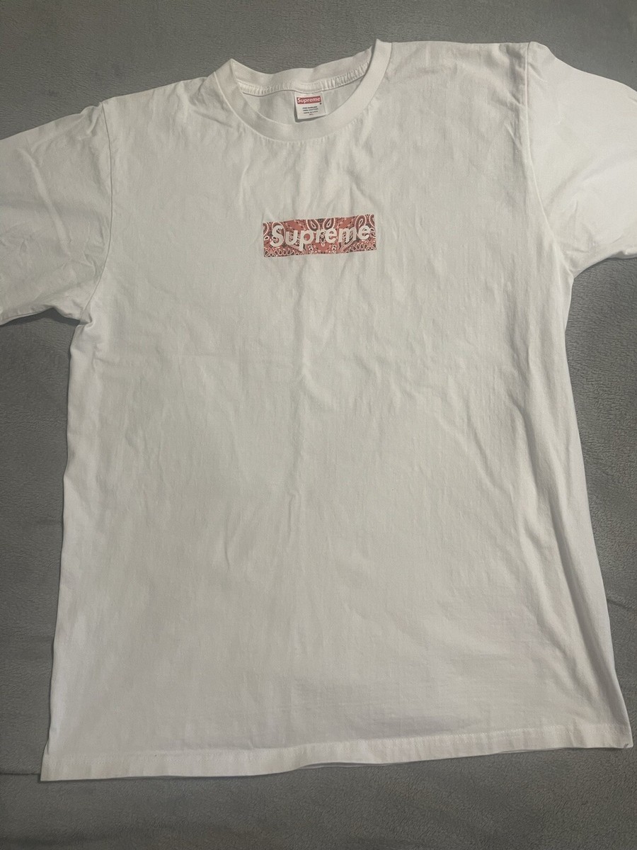 2001 Supreme White/Red Paisley Box Logo | eBay 2001 Supreme White/Red Paisley Box Logo | eBay