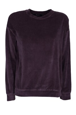 ANISTON Womens Sweatshirt Shirt Long Sleeve Pullover Velvet Look NEW Size XS