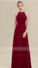 JJ'S HOUSE DRESS BURGUNDY US 20W NEVER USED ID126519 47"BUST 40.75"WAST 49.5"HIP