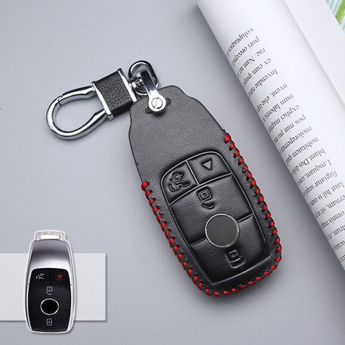Leather Remote Car Key Fob Cover Case For Mercedes Benz C E S G Class W213 E300 - Picture 1 of 11