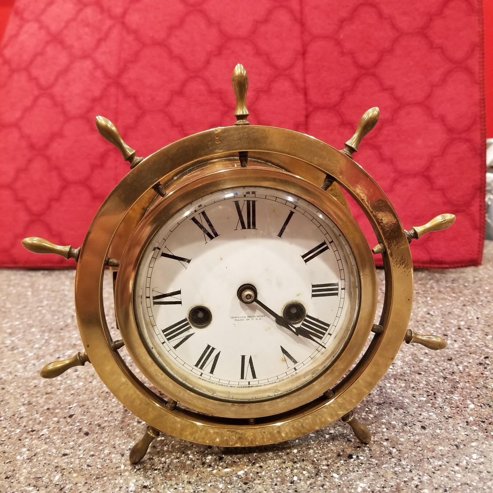 Nice antique WATERBURY Ship Bell Clock Working/chiming eBay