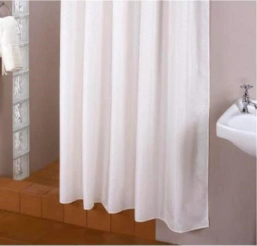 Popkozzi Tenda Da Doccia Extra Lunga A Nido D'Ape - 183x213 Cm - Colore Giallo Chiaro - Tessuto Poliestere 256 G/m², Idrorepellente, Lavabile, Con Occhielli Metallo - Certificato OEKO-TEX