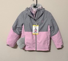Gerry Youth Girls 4 In 1 System Jacket Reversible Water Resistant Size Small 7/8