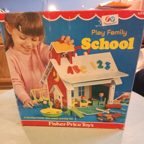 New ListingVintage Fisher Price Little People Play Family School House #923 w Box