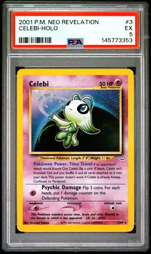 2001 POKEMON NEO REVELATION #3 CELEBI-HOLO PSA 5