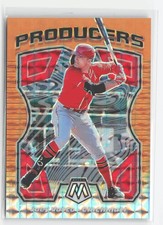 2021 Panini Mosaic Joey Votto Producers Parallel P10 Cincinnati Orange Prizm /99