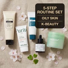 Korean Skincare OILY SKIN Bundle K-Beauty Retinol 5-Step Routine