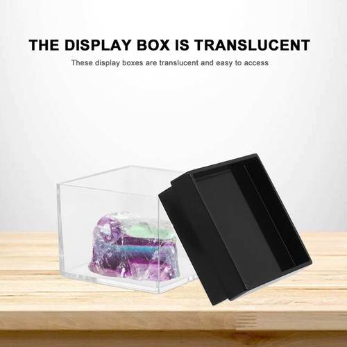 2 Count Plastic Box Clear Transparent Mineral Specimen Containers - Picture 5 of 12