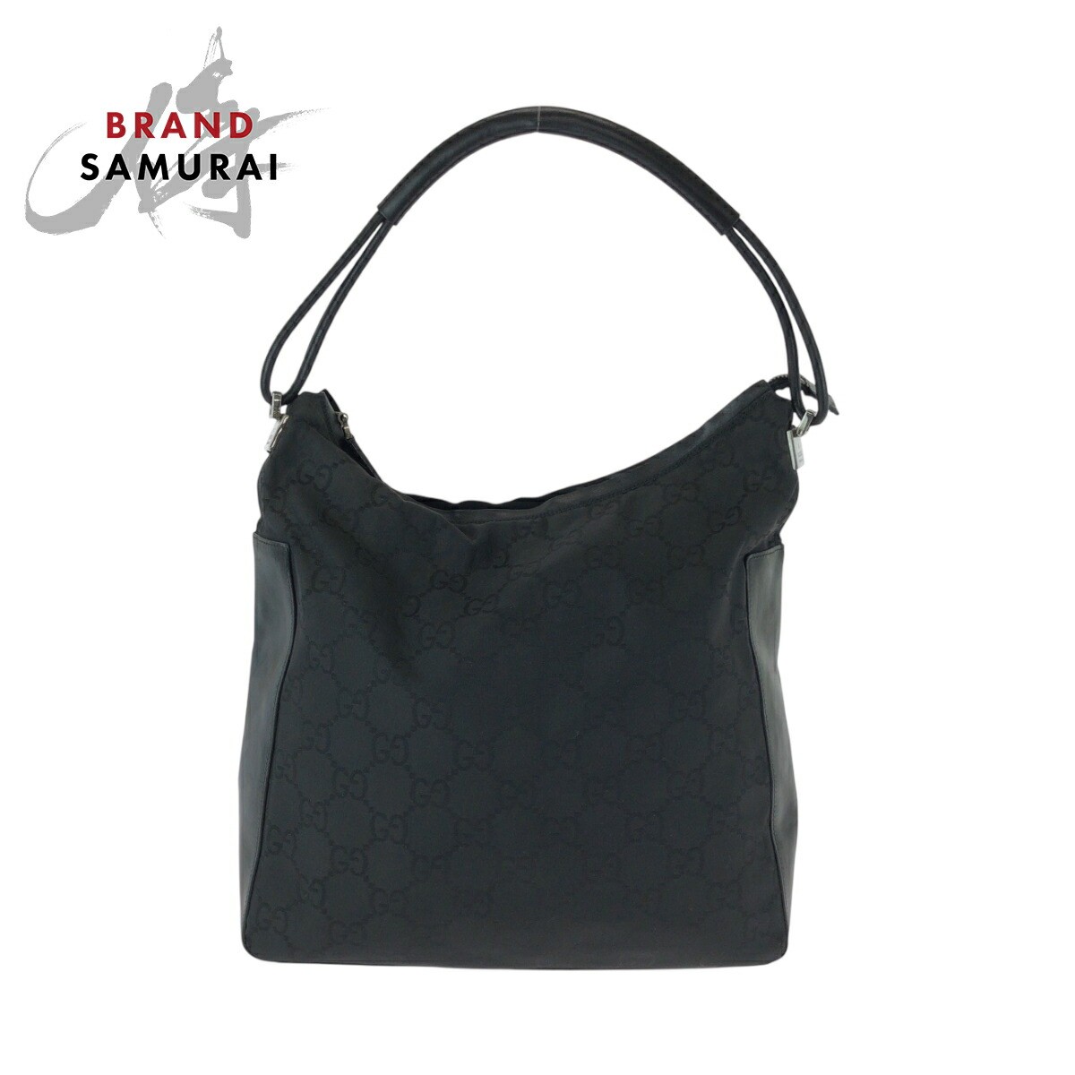 Gucci Black Nylon Silver Hardware One Shoulder Bag 0013770