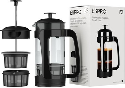 ESPRO - P3 French Press Coffee Maker   Patented Double 32 oz, Black 