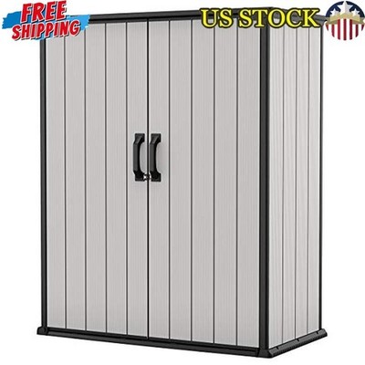 Resin Outdoor Storage Shed W/ Adjustable Shelving Durable & Weather-Resistant US