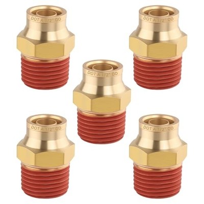 5PCS Quick Push to Connect 1/2'' OD x 1/2'' NPT Quick Push Straight-5PCS
