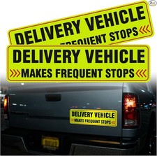 2PCS Reflective Car Magnet Sign for Delivery Drivers, Waterproof Frequent Stops