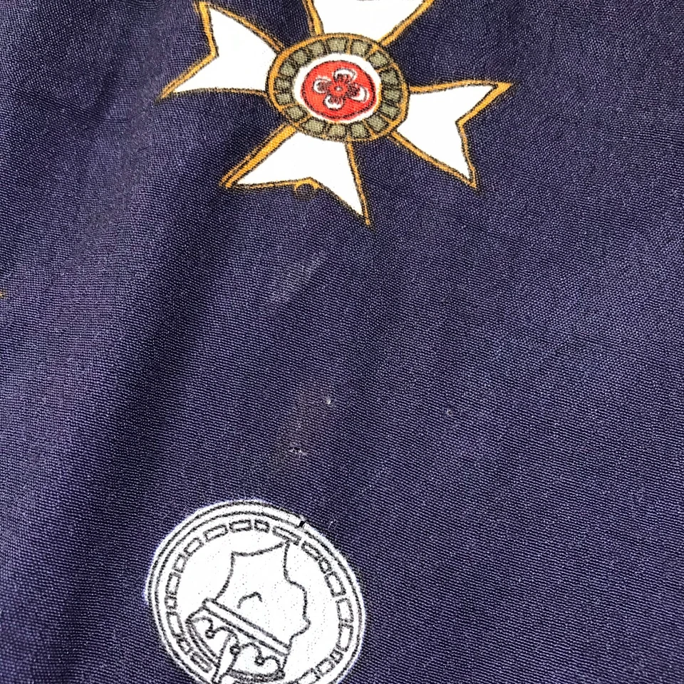 Boden Jessica Dress Womens UK 20 US 16 Navy Military Medal Print Button Shirt LS - Image 4 of 4