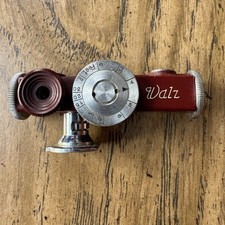 Walz Rangefinder Camera in Feet Manual Vintage Rare Deep Red Color Hot Shoe