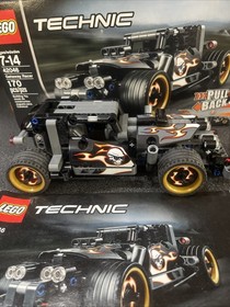LEGO TECHNIC: Getaway Pullback Racer (42046) Complete set Pre-Owned Damaged box