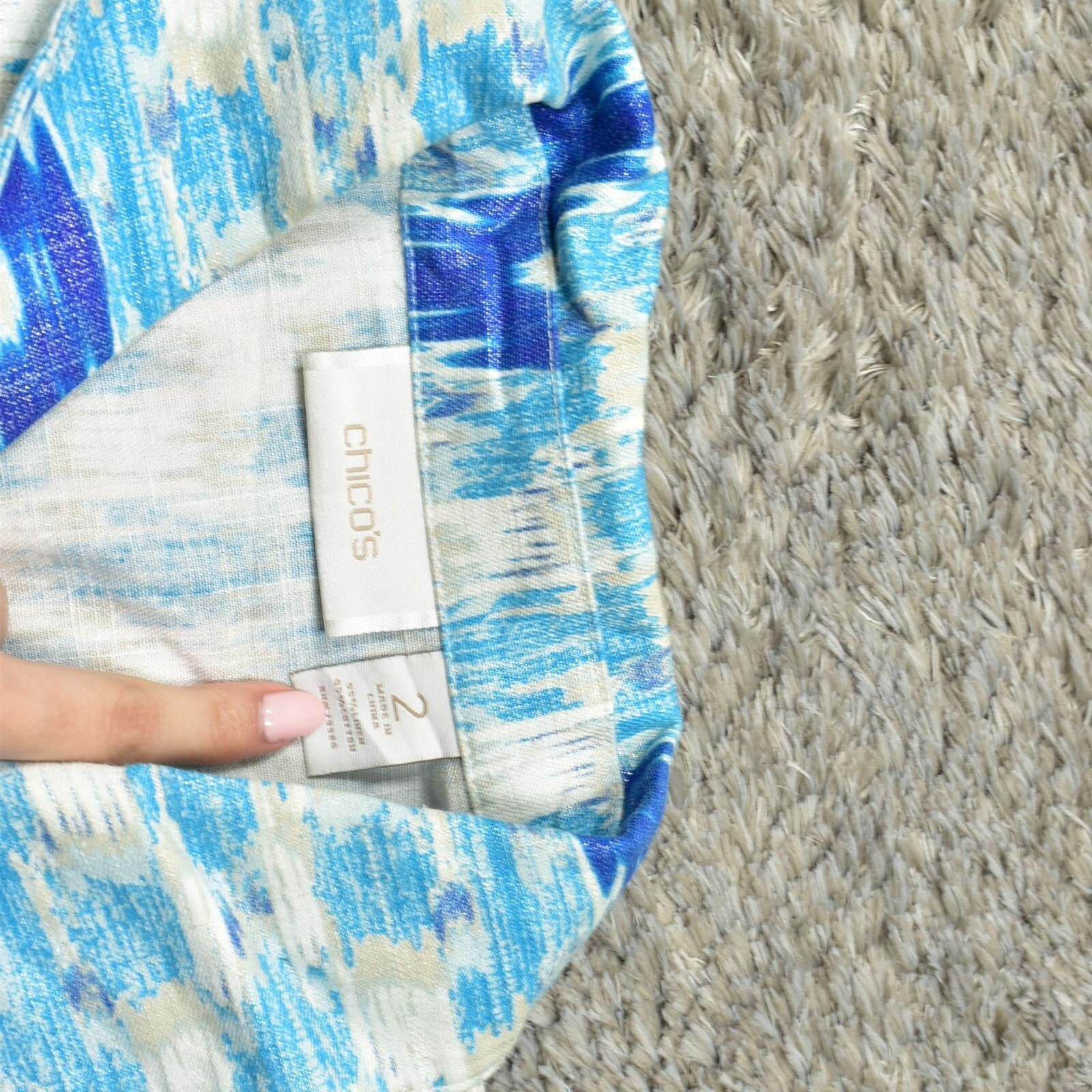 Chico's Women's Size 2 Basic Trucker Jacket Blue … - image 6