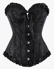 Korsett schwarz Springcmy Frauen Plus Size Dessous Kochenkorsett XXL Überbrust