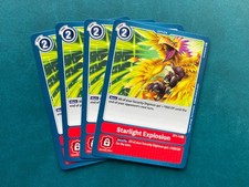 Starlight Explosion ST1-14 Playset Starter Deck Gaia Red Digimon Card Game x4