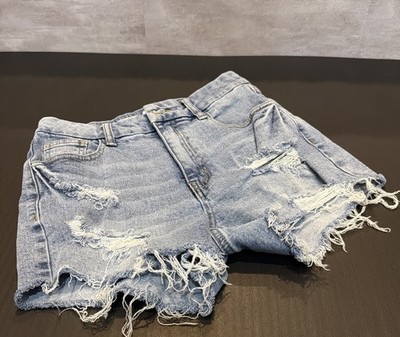 Rue 21 Denim Shorts Distressed Blue Jean Cut Off Style size 4 rue21