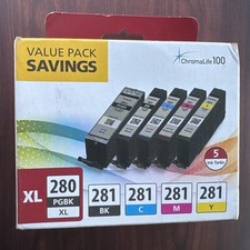 Genuine Canon PGI-280 CLI-281 Ink Cartridge Combo-B/C/M/Y Setup For TS6120 6220