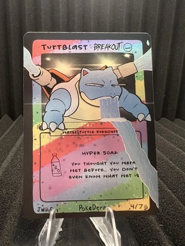Turtblast (Blastoise) 4/7 - 1st Edition Pokederp First Print Fan Art- Pokemon