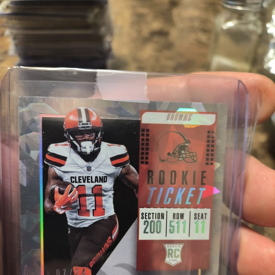 2018 Panini Contenders Autograph Antonio Callaway Cracked Ice Ticket /24 (RC) - Image 4 of 4