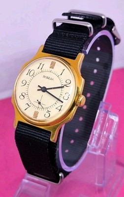 Vintage Watch  Pobeda 2602 Gold Plated Case Au  Soviet USSR Men Video