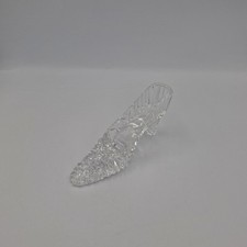Vintage Decorative Cut Glass Slipper Shoe Kitsch Cottagecore 80s