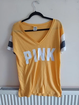 Victoria secret pink oversized v neck t-shirt size xs - Image 1 of 4