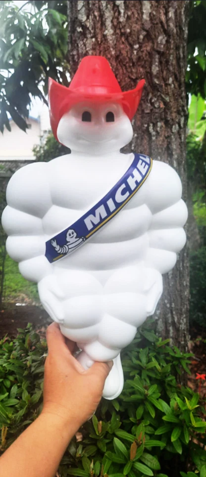 16" Michelin Man Doll Figure Bibendum Decore Collectible Advertise Tire With Hat - Image 3 of 4