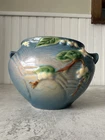 Vintage ROSEVILLE Pottery Snowberry IJ-4 Persian Blue JARDINIERE Planter