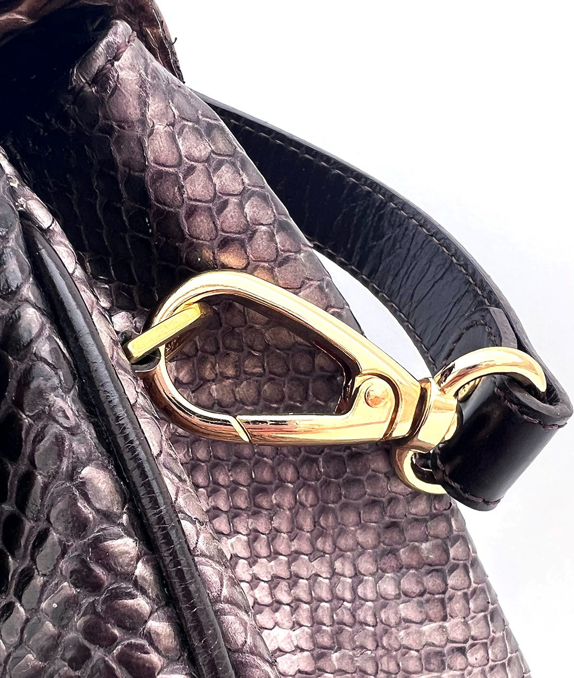 ARCADIA Italy Luxury Python & Croc Embossed Leath… - image 6