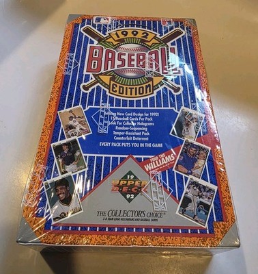 1992 Upper Deck Baseball Factory Sealed 36 Pack Box Find Ted Williams Nice