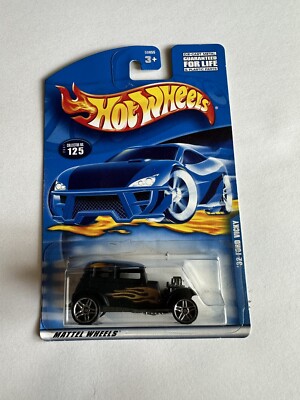 2000 Hot Wheels 1932 Ford Vicky Black With Good Flames T11