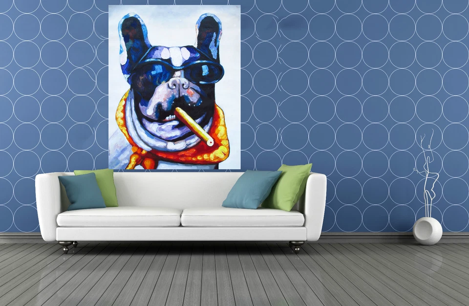 DOG CIGAR  painting art PRINT POSTER a1 size for frame Australia - Image 2 of 3