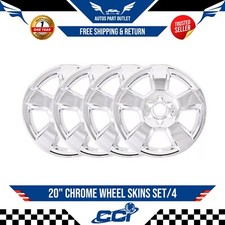 New 20 Chrome Wheel Skins Set4 For 2014-2020 Chevrolet Silverado 1500 New 20 Chrome Wheel Skins Set4 For 2014-2020 Chevrolet Silverado 1500