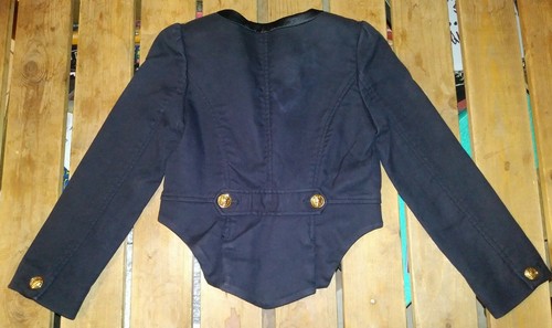 Black Formal Tuxedo Jacket Juicy Couture Size 6/7 Magician Drum Major Ringmaster - Picture 5 of 10