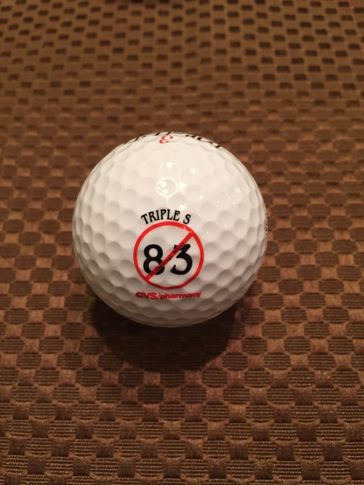 LOGO GOLF BALL-TRIPLE S 83 CVS PHARMACY....SURVEY