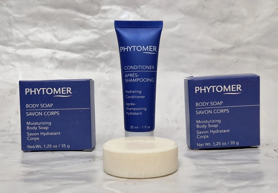 PHYTOMER Hydratante Corps Savon 35g 35.5ml Après-shampoing 30ml Paquet De 3 - Photo 4/4