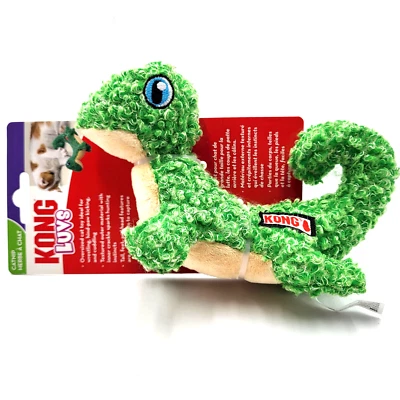 Kong Luvs Lizard Soft Crackling Interactive Catnip Cat Toy 6.75"