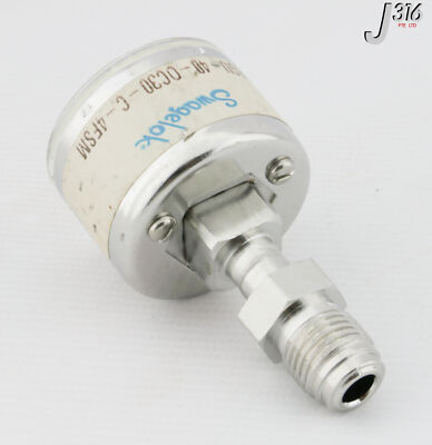 A-3 29505 SWAGELOK PRESSURE GAUGE, -30IN.HG - 30PSI PGU-40-OC30-C-4FSM