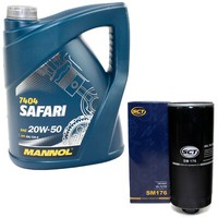 MotoröL Set 20W-50 5 Liter + ÖLfilter SM 176 FüR Audi V8 A6 Avant 100 3.6 4.2