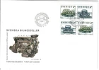 Sweden - FDC - 3 Oct 1992 - Cars - Volvo and Saab - #278