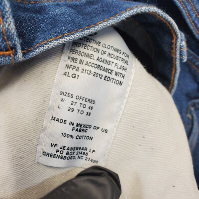 Wrangler FR Jeans Mens 38x30 Flame Resistant 13 Original Blue Work